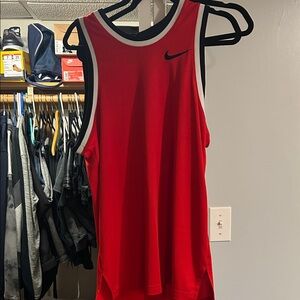 Nike Red and Black Sleeveless Top